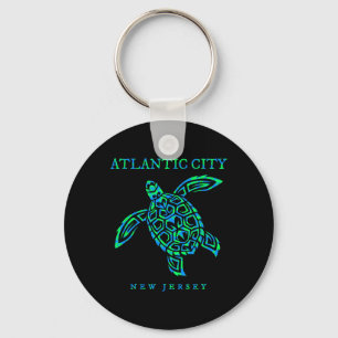 Atlantic City New Jersey Sea Turtle Boys Girls Tod Keychain