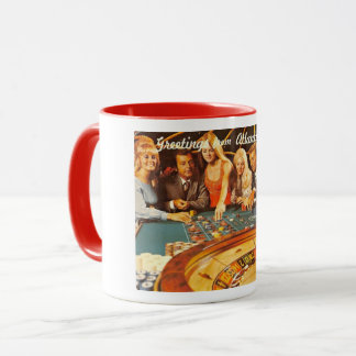 Atlantic City NJ, Gambling, Roulette, Retro Mug