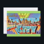 Atlantic City NJ Greetings Postcard<br><div class="desc">Wonderful vintage postcard greeting from iconic Atlantic City,  New Jersey repurposed!</div>