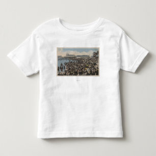 Atlantic City, NJ - Holiday Crowd at the Beach Toddler T-shirt