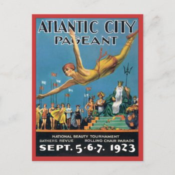 Atlantic City Pageant Vintage Postcard by Trendshop at Zazzle