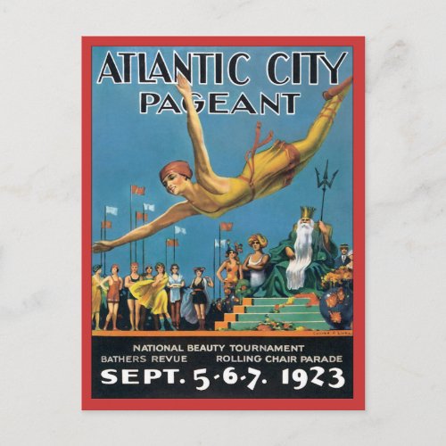 Atlantic City Pageant Vintage Postcard