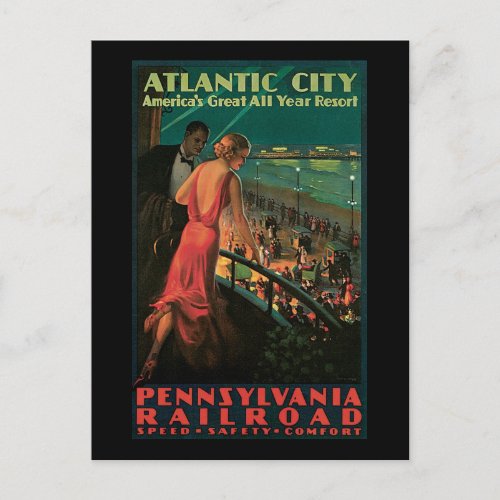 Atlantic City Pennsylvania Railroad Postcard