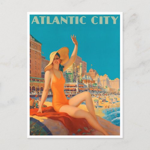 Atlantic City Pennsylvania Vintage Travel Postcar Postcard