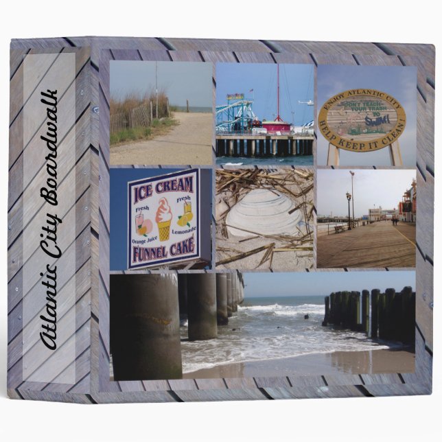 Atlantic City - Photo Collage 3 Ring Binder (Front/Spine)