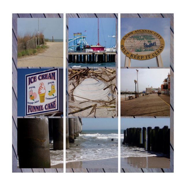 Atlantic City - Photo Collage Triptych (Front)