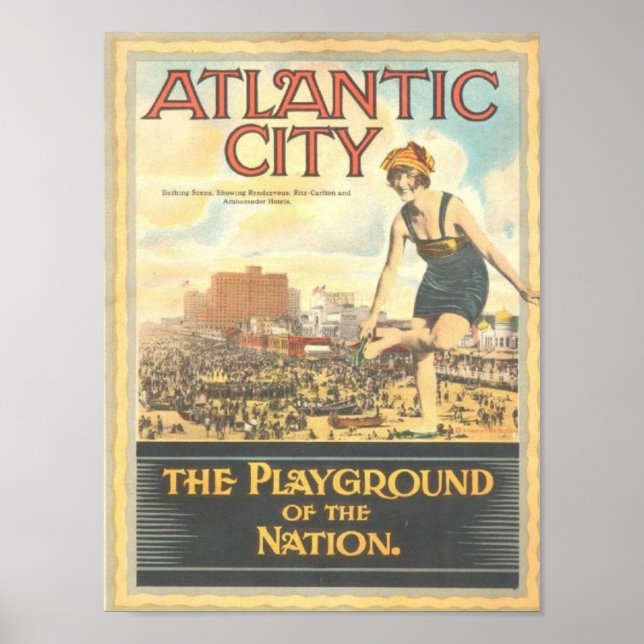 Atlantic City-Playground of the Nation Print (Front)
