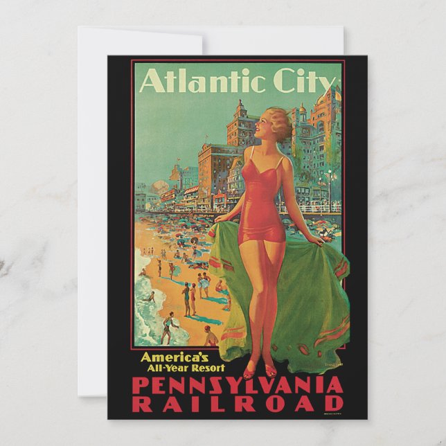 Atlantic City Resort, Pennsylvania Railroad Travel (Front)