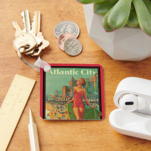 Atlantic City Resort, Pennsylvania Railroad Travel Keychain
