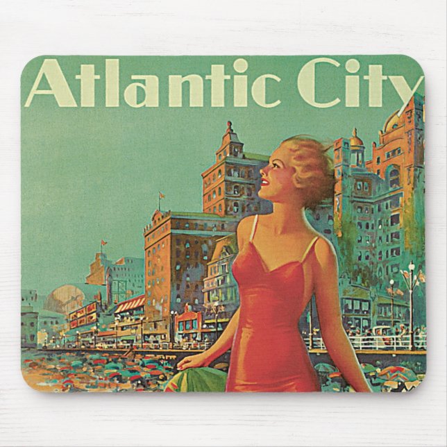 Atlantic City Resort, Pennsylvania Railroad Travel Mouse Pad (Front)