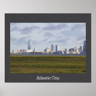 Atlantic City Skyline Photo Poster