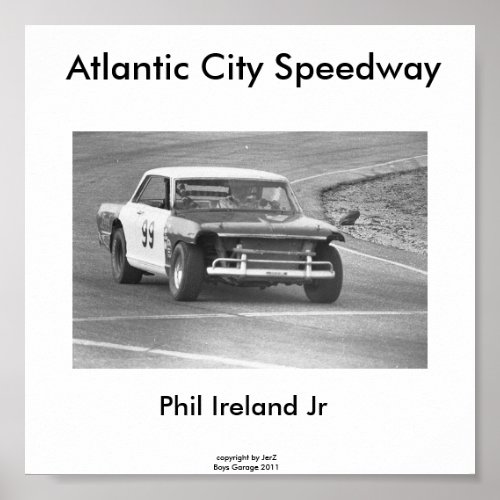 Atlantic City Speedway Phil Ireland 99 Poster