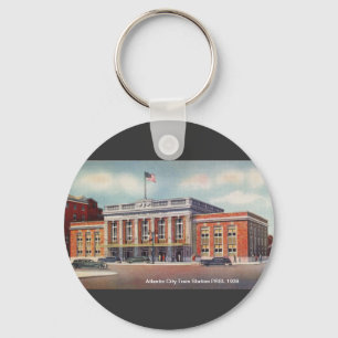 Atlantic City Train Station PRSL 1936 Keychain