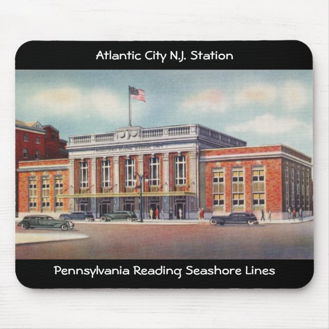 Atlantic City Train Station PRSL 1936 Mouse Pad (Front)