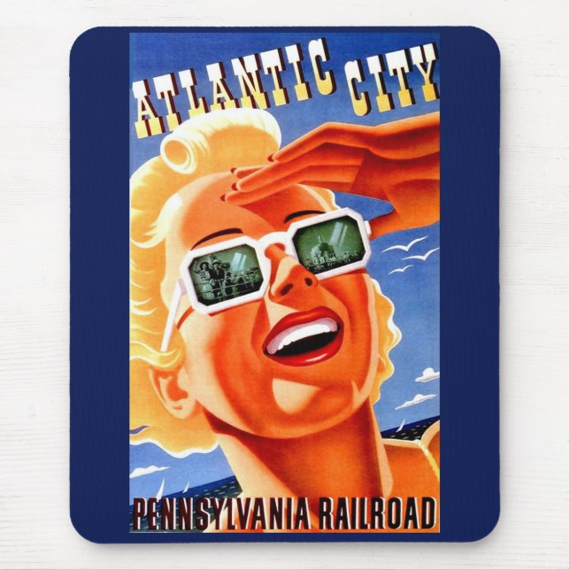 Atlantic City via Pennsylvania Railroad Mouse Pad (Front)