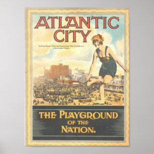Atlantic City--Vintage 1920s Image Poster