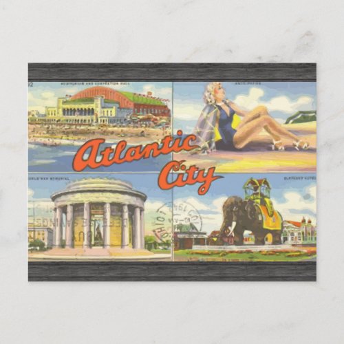 Atlantic City Vintage Postcard