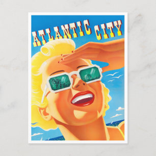 Atlantic City vintage travel postcard