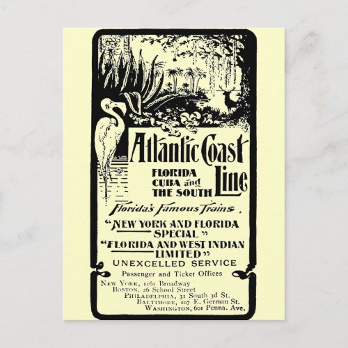 Atlantic Coast Line Railroad 1934 Postcard
