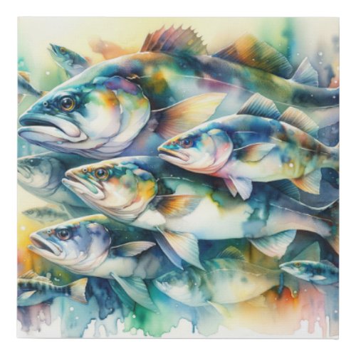 Atlantic Cod 030624AREF108 _ Watercolor Faux Canvas Print