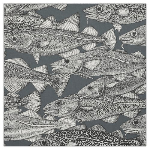 Atlantic cod black gunmetal fabric