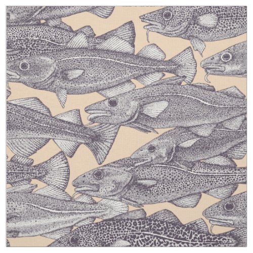 Atlantic cod mulberry sand fabric