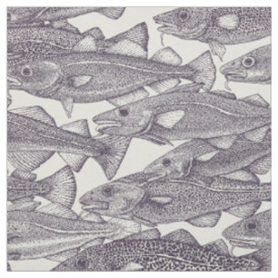 Atlantic cod mulberry strong white fabric