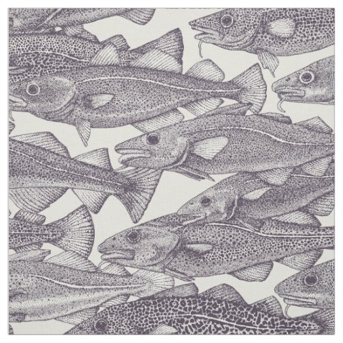 Atlantic cod mulberry strong white fabric