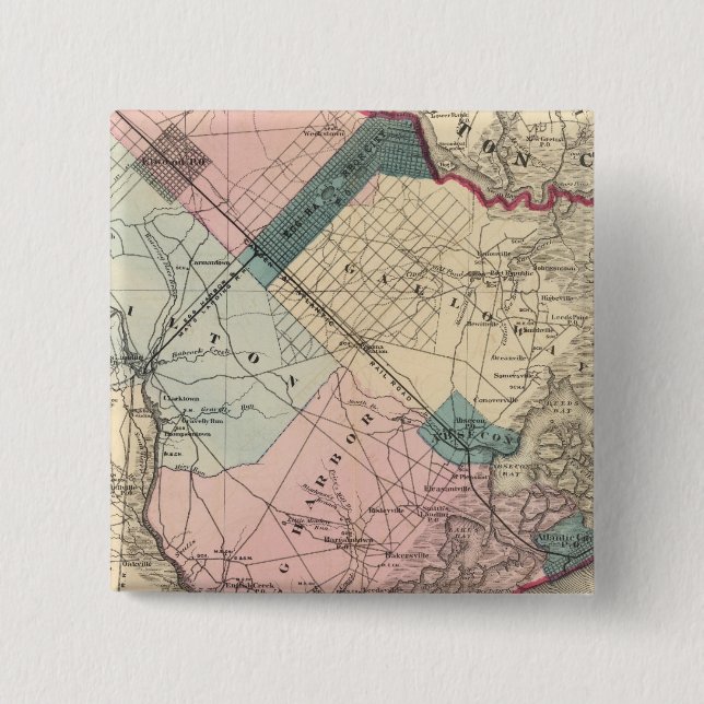 Atlantic County, NJ Pinback Button (Front)