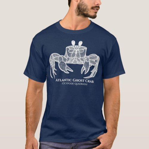 Atlantic Ghost Crab with Names animal design on bl T_Shirt