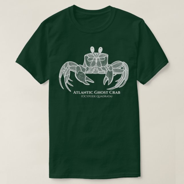 Atlantic Ghost Crab with Names animal design on kh T-Shirt (Design Front)