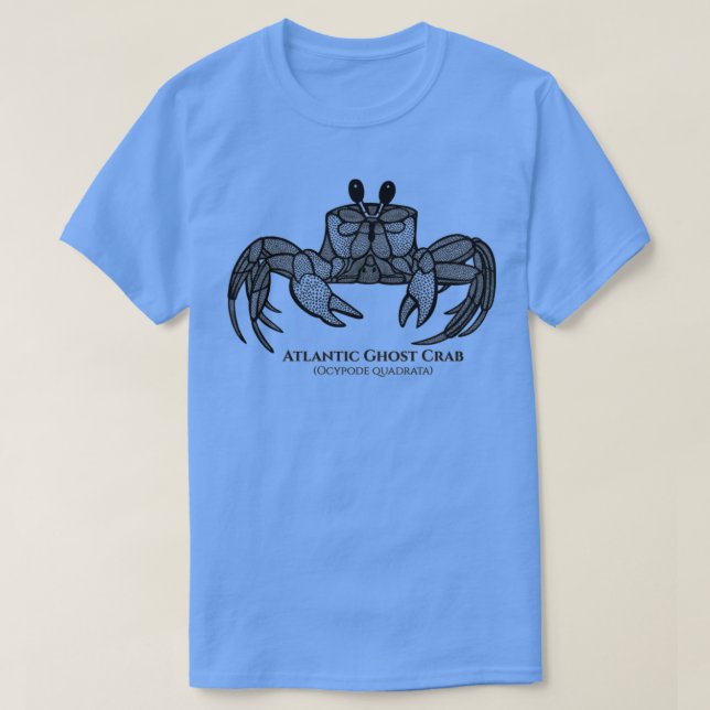Atlantic Ghost Crab with Names animal design on mi T-Shirt (Design Front)