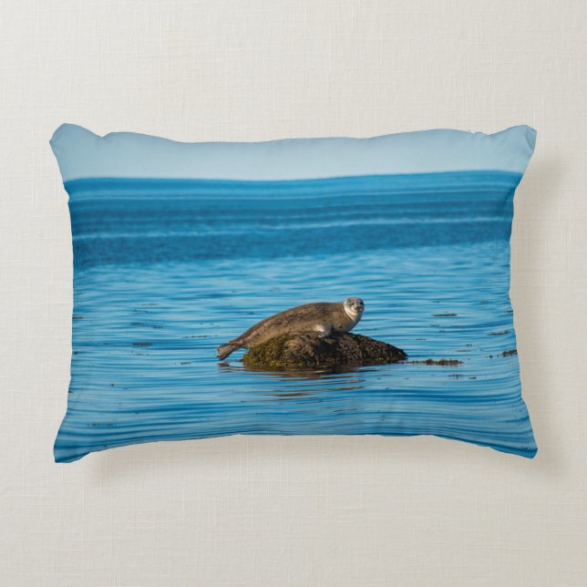 Atlantic Harbor Seal Accent Pillow (Front)