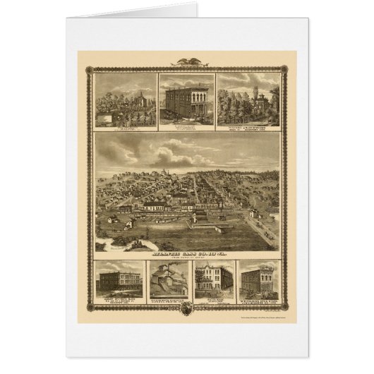 Atlantic, IA Panoramic Map - 1875 Cards (Front)