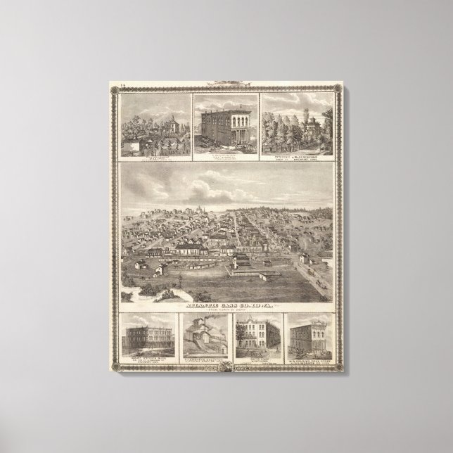 Atlantic, Iowa farms & bldgs Canvas Print (Front)
