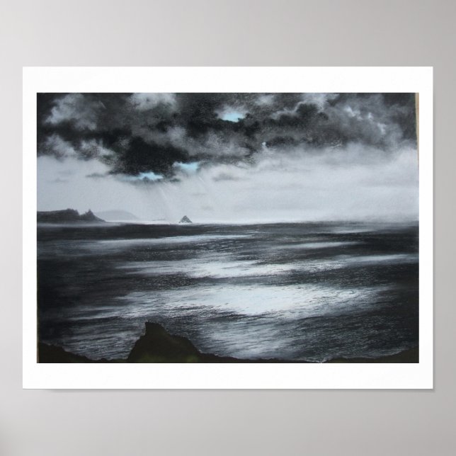 "Atlantic Light"  Black and white print (Front)