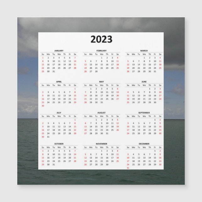 Atlantic Ocean 2023 Magnetic Calendar (Front)