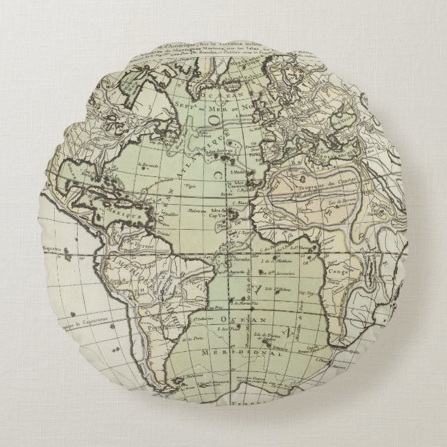 Atlantic Ocean 3 Round Pillow (Front)