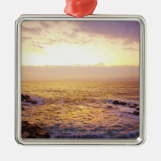 Atlantic Ocean at sunrise, view from Portland Metal Ornament