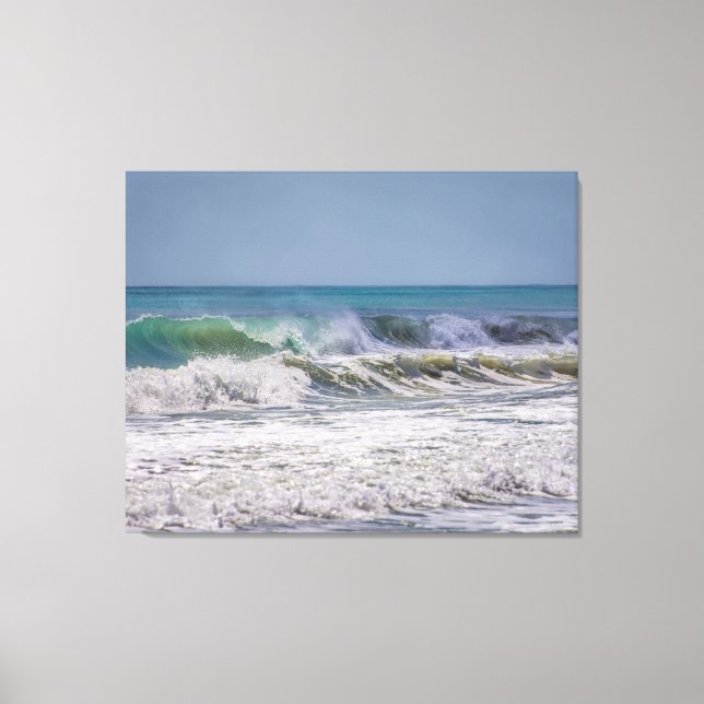 Atlantic ocean breaking waves canvas print (Front)
