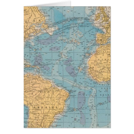 Atlantic Ocean Map Cards (Front)