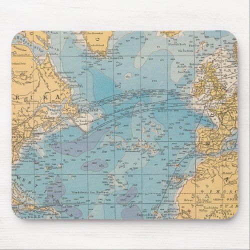 Atlantic Ocean Map Mouse Pad
