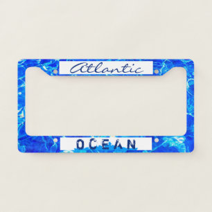 Atlantic Ocean one-of-a-kind customizable License Plate Frame