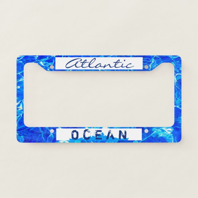 Atlantic Ocean one-of-a-kind customizable License Plate Frame (Front)