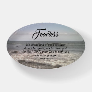 Atlantic Ocean Shore Be Not Afraid Bible Verse Tot Paperweight