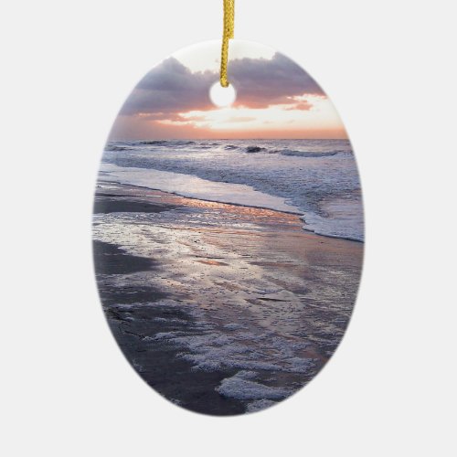 Atlantic Ocean Sunrise Ceramic Ornament