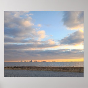 Atlantic Ocean Sunset Poster