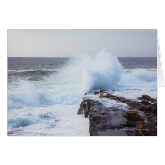 Atlantic Ocean Wave Crashing into Maine's Coast Cards (Front Horizontal)