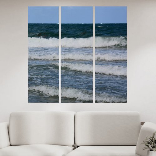 Atlantic Ocean Waves Seascape Photographic Triptych