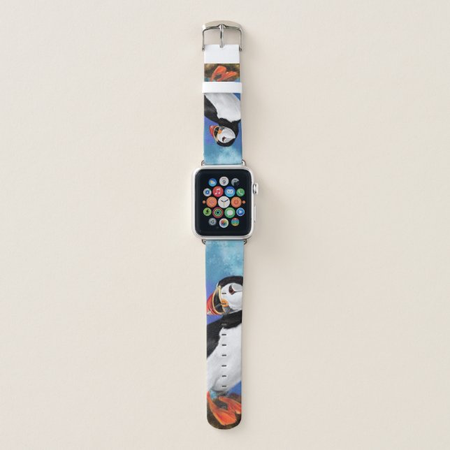 Atlantic Puffin Bird Apple Watch Band (Front)